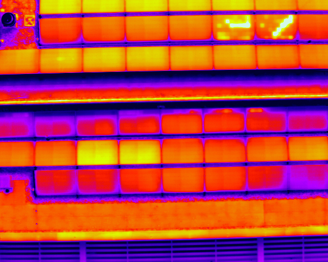 Thermische beeld van PV panelen